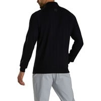 FootJoy Men's Drop Needle Lined Golf Wind Sweater, Black