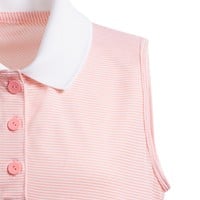 adidas Junior Sleeveless Golf Polo, Pink