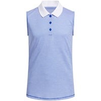 adidas Junior Sleeveless Golf Polo, Royal