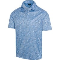 Greg Norman Men's Marble Shark ML75 Golf Polo, Light Blue