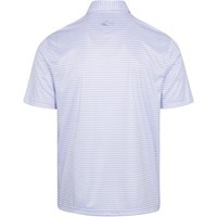 Greg Norman Men's ML75 Recycled Microlux Three Tone Stripe Golf Polo, Grey
