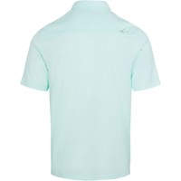 Greg Norman Men's ML75 Recycled Microlux Flag Golf Polo, Teal