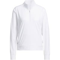adidas Women's Ultimate365 1/4 Zip Golf Pullover, White