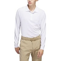 adidas Men's Long Sleeve Golf Polo, White