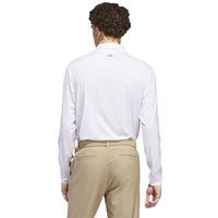 adidas Men's Long Sleeve Golf Polo, White