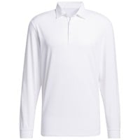 adidas Men's Long Sleeve Golf Polo, White