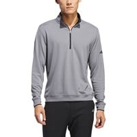 adidas Men's Lightweight 1/2 Zip Golf Pullover, Grey