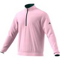 adidas Men's Lightweight 1/2 Zip Golf Pullover, Pink
