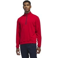 adidas Men's Lightweight 1/2 Zip Golf Pullover, Red