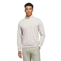 adidas Men's Lightweight 1/2 Zip Golf Pullover, Tan