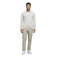 adidas Men's Lightweight 1/2 Zip Golf Pullover, Tan