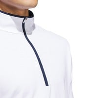 adidas Men's Lightweight 1/2 Zip Golf Pullover, White