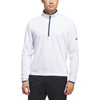 adidas Men's Lightweight 1/2 Zip Golf Pullover, White