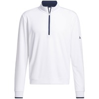 adidas Men's Lightweight 1/2 Zip Golf Pullover, White