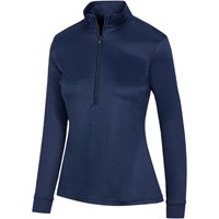 Greg Norman Womens Clubhouse Heathered 1/4 Zip Golf Pullover, Navy