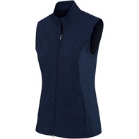 Greg Norman Women's Ottoman Rib Mock Golf Vest, Navy