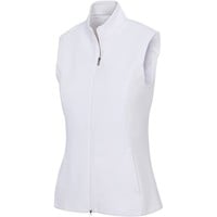 Greg Norman Women's Ottoman Rib Mock Golf Vest, White