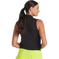 Puma Women's Cloudspun Piped Sleeveless Golf Polo, Black