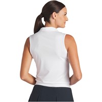 Puma Women's Cloudspun Piped Sleeveless Golf Polo, White