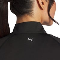 Puma Women's You-V 1/4 Zip Golf Pullover, Black