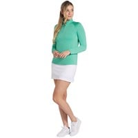 Puma Women's You-V 1/4 Zip Golf Pullover, Light Green