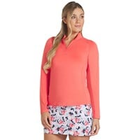 Puma Women's You-V 1/4 Zip Golf Pullover, Pink