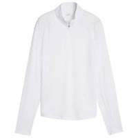 Puma Women's You-V 1/4 Zip Golf Pullover, White