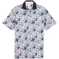 Puma Men's X Arnold Palmer Floral Golf Polo, White
