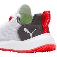PUMA Junior Fusion Crush Sport Golf Shoes - Discontinued Style, White/Red