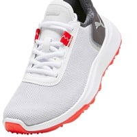 PUMA Junior Fusion Crush Sport Golf Shoes - Discontinued Style, White/Red