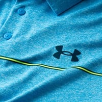 Under Armour Men's Chest Striped Playoff 3.0 Golf Polo, Turquoise