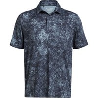 Under Armour Men's Printed Mineral Wash Playoff 3.0 Golf Polo, Grey/Navy