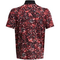 Under Armour Men's T2G Printed Golf Polo, Black/Red