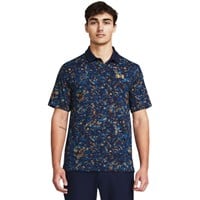 Under Armour Men's T2G Printed Golf Polo, Navy/Blue