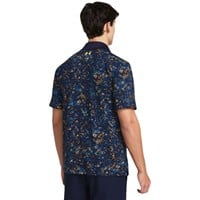Under Armour Men's T2G Printed Golf Polo, Navy/Blue