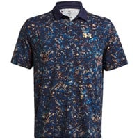 Under Armour Men's T2G Printed Golf Polo, Navy/Blue