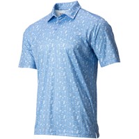 TGW Men's Happy Hour Print Golf Polo, Light Blue