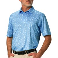 TGW Men's Happy Hour Print Golf Polo, Light Blue
