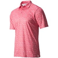 TGW Men's Happy Hour Print Golf Polo, Pink