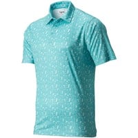 TGW Men's Happy Hour Print Golf Polo, Turquoise
