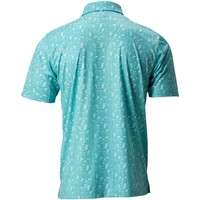 TGW Men's Happy Hour Print Golf Polo, Turquoise