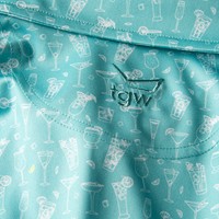 TGW Men's Happy Hour Print Golf Polo, Turquoise