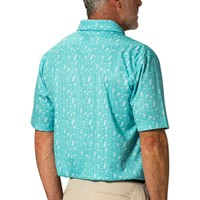 TGW Men's Happy Hour Print Golf Polo, Turquoise