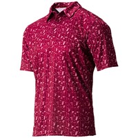 TGW Men's Happy Hour Print Golf Polo, Maroon