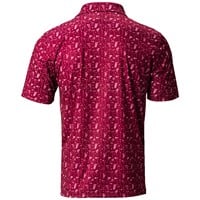 TGW Men's Happy Hour Print Golf Polo, Maroon