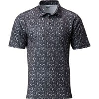 TGW Men's Happy Hour Print Golf Polo, Charcoal