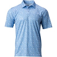 TGW Men's Happy Hour Print Golf Polo, Light Blue