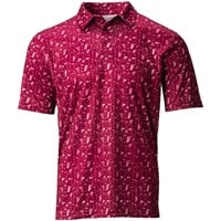TGW Men's Happy Hour Print Golf Polo, Maroon