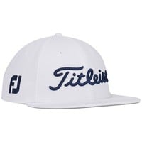 Titleist Tour Elite Flat Bill Golf Hat, White/Navy