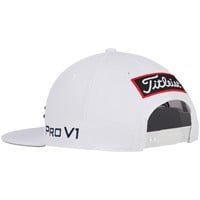Titleist Tour Elite Flat Bill Golf Hat, White/Navy